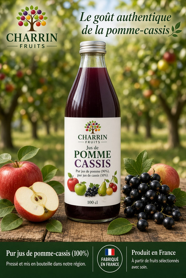 Jus de pomme cassis