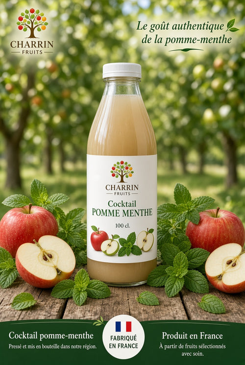 Jus de pomme menthe